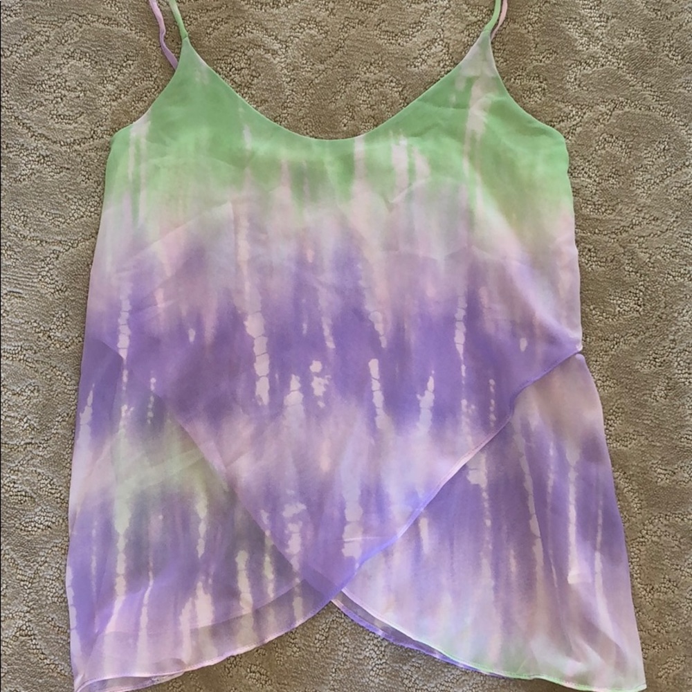 Mint Green and lavender purple tank